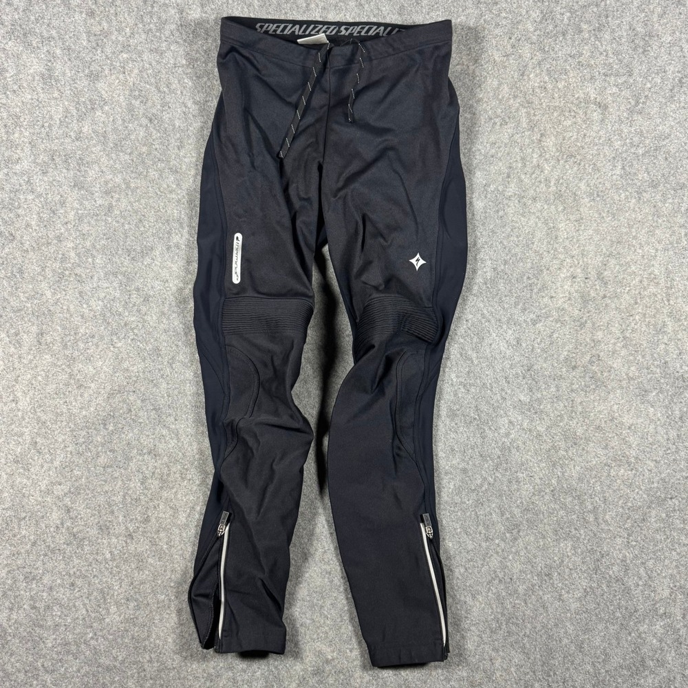 Specialized Therminal Cycling Pants Mens XS Black Fleece Lined Ankle Zip Tights